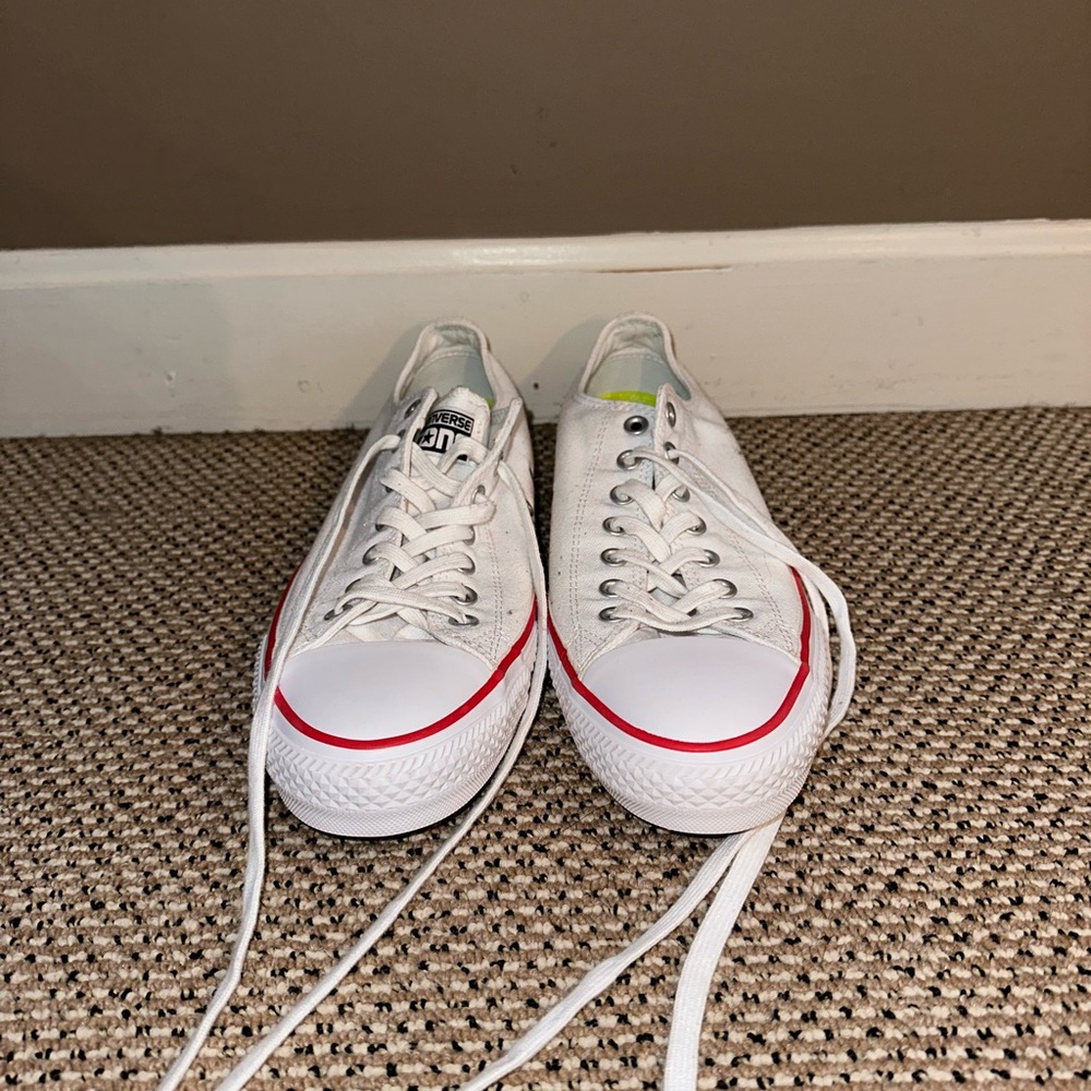 White Converse Low Top | New | Size: 10